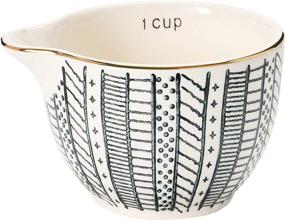 img 2 attached to Black and White Stoneware Measuring Cups Set of 4 - Creative Co-Op, 4.5 inches