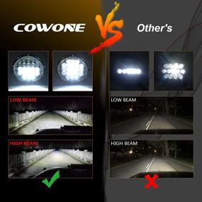 img 2 attached to COWONE 7 Inch Round 5D 2021 Design 130w LED Projector Headlight with 🐄 DRL for Jeep Wrangler JK TJ LJ CJ and Motorcycles - Perfect Lighting Upgrade!