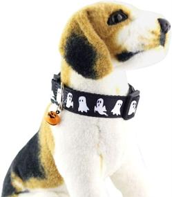 img 3 attached to 🎃 Bolbove Halloween Dog Collar with Adjustable Fit and Bell for Pet's Safety