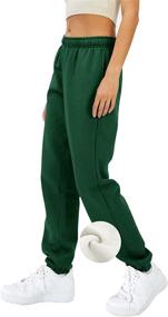 img 2 attached to AUTOMET Women's Winter Baggy Fleece Sweatpants: High-Waisted Joggers with Pockets - Comfy Athletic Lounge Leggings