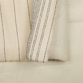 img 2 attached to Ayesha Curry Slate Stripe Comforter Set: King Size Luxury Bedding in Elegant Ivory