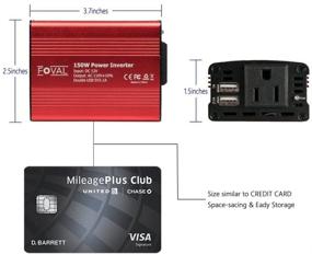 img 2 attached to 🔌 FOVAL Преобразователь напряжения для автомобиля 150 Вт 12 В пост. тока в 110 В переменного тока с двойным USB-зарядным устройством для автомобиля - улучшенный SEO