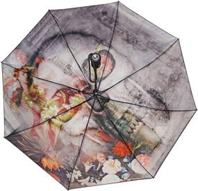 img 2 attached to 🌸 Collapsible Floral Interior Umbrellas by Robert Graham - Folding Umbrellas