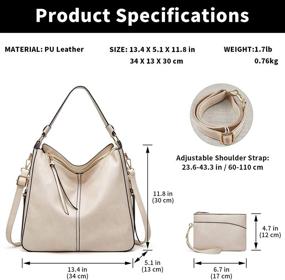 img 3 attached to El Fmly Fashion Satchel Handbags Leather Women's Handbags & Wallets