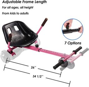 img 3 attached to 🛴 ELSHINE Hoverboard Seat Attachment: Ultimate Go Kart Conversion Kit for Kids and Adults - Adjustable Frame, Wide Chair, Easy Control - Fits 6.5'', 8'', 10'' Scooters