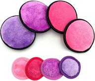 🌸 mary lavender multipurpose makeup remover pads for face & eyes - 8 pack, washable & reusable face cleansing wipes, makeup remover cloth, powder puff, cotton pads, cotton rounds, makeup wipes logo