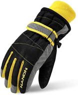 jeelad winter gloves for cold weather - unisex snowboard accessories for boys and girls logo