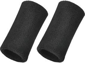 img 4 attached to 🏋️ 6 Inch Wrist Sweatband Sport Wristbands - Elastic Athletic Wrist Bands for Sports (2 Pieces) by Willbond