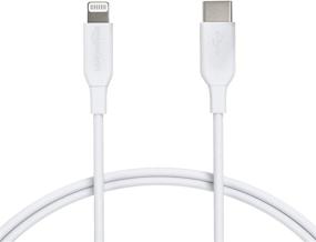 img 4 attached to 🔌 Кабель Amazon Basics USB-C на Lightning длиной 1 фут - зарядное устройство с сертификатом MFi для iPhone 11/12, iPad - белый