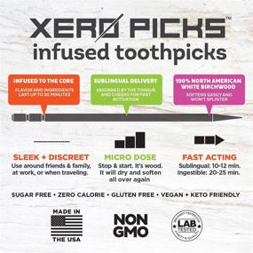 img 2 attached to 🍓 Revitalizing Xero Picks: Strawberry Limeade Infused Toothpicks with 250mg HEMP Extract & Caffeine - Pack of 10