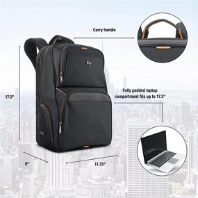 img 3 attached to 🎒 Solo Thrive Laptop Backpack in Sleek Black - All-in-One Protection and Style