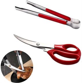 img 4 attached to Barbecue Scissors Kitchen Ergonomic Stainless Kitchen & Dining