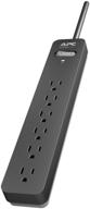 🔌 apc pe625 surge protector: 25 ft extension cord, 6-outlets, 1080 joules, long black power strip logo