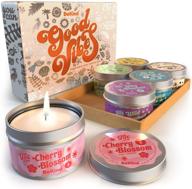 набор из 6 ароматических свечей bekind good vibes для расслабляющей ароматерапии дома логотип