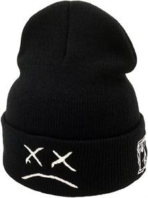 img 1 attached to SHENGQXGLL Beanie Crying Winter Stretchy