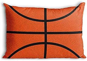 img 2 attached to 🏀 Basketball Textured Pillowcase Set: Enhance Your Décor with ChalkTalk Sports Basketball Pillows