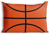 🏀 basketball textured pillowcase set: enhance your décor with chalktalk sports basketball pillows logo