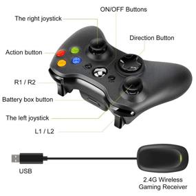 img 3 attached to Xbox 360 Wireless Controller Dual Vibration Ergonomically