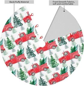 img 1 attached to 🎄 Itupzii Red Christmas Truck Tree Skirt 36&#34; - Festive Xmas Tree Skirt for Holiday Decorations and Vacation Themes