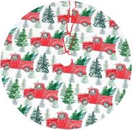 🎄 itupzii red christmas truck tree skirt 36&#34; - festive xmas tree skirt for holiday decorations and vacation themes logo