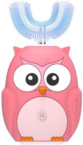 img 4 attached to Kids U Shaped Electric Toothbrush - Ultrasonic Automatic Whitening Massage Toothbrush for Kids with 3 Cleaning Modes - Cute Cartoon Children's Toothbrush (Pink, Size: 2-6 Years)