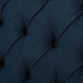 img 1 attached to 🪑 GDF Studio Elizabeth Button-Tufted Recliner Arm Chair in Dark Blue Fabric