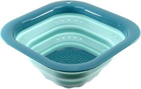 img 1 attached to Squish Lightweight 3 Quart Square Collapsible Colander in Vibrant Light Blue Shade