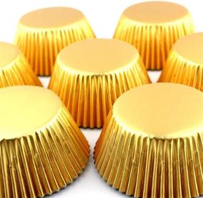 img 3 attached to 🧁 Eoonfirst Foil Metallic Cupcake Liners, Gold Baking Muffin Paper Cases, Set of 198 Pcs