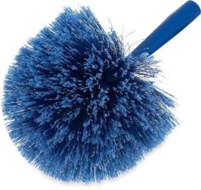 img 2 attached to 🔵 Carlisle 36340414 Flo-Pac Round Duster: Soft Flagged PVC Bristles, 7" Diameter, 9" Length, 2-1/2" Bristle Trim - Blue