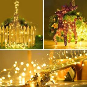 img 1 attached to 🌟 Svarog 2 Packs LED String Lights with Remote Control, Battery Operated Fairy Lights, 16ft 50LED Waterproof Copper Wire Starry Fairy Light for Bedroom Wedding Party Xmas Festival Decoration - Warm White