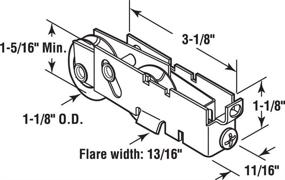 img 1 attached to 🚪 High Quality Prime-Line D 1847 Sliding Door Tandem Roller Assembly with 1-1/8-Inch Steel Ball Bearing