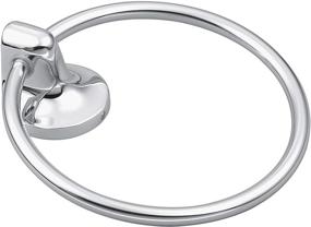 img 1 attached to 🛁 Enhance Your Bathroom Décor with Moen BP5886CH Aspen Small Chrome Towel Ring