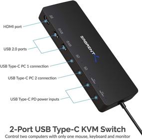 img 3 attached to 💻 Sabrent USB-KCPD 2-портовый переключатель типа C KVM с опцией доставки питания 60 Вт