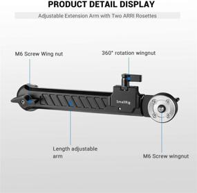 img 3 attached to 🔧 SMALLRIG Rosette Extension Arm Dogbone - Adjustable Length, M6 Rosette 31.8mm - 1870: Enhance Versatility and Extend Reach