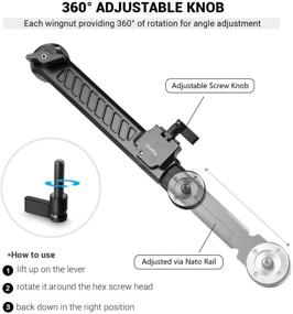 img 1 attached to 🔧 SMALLRIG Rosette Extension Arm Dogbone - Adjustable Length, M6 Rosette 31.8mm - 1870: Enhance Versatility and Extend Reach