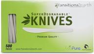 🌱 transitions2earth biodegradable ecopure knives - 500-pack - trees planted with every purchase! logo