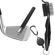 gzingen golf tool set: ultimate groove sharpener and retractable club brush for wedges & irons - complete re-grooving and cleaning kit for golfers! logo