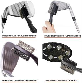 img 3 attached to Gzingen Golf Tool Set: Ultimate Groove Sharpener and Retractable Club Brush for Wedges & Irons - Complete Re-Grooving and Cleaning Kit for Golfers!