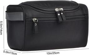 img 2 attached to Compact Vercord Black Men’s Toiletry Bag: Ideal for Travel, Shaving & Shower Kit