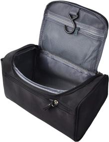 img 4 attached to Compact Vercord Black Men’s Toiletry Bag: Ideal for Travel, Shaving & Shower Kit