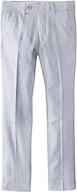 isaac mizrahi boys' 👖 slim fit chambray linen pant logo