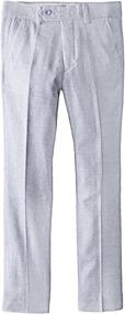 img 2 attached to Isaac Mizrahi Boys' 👖 Slim Fit Chambray Linen Pant