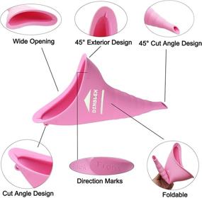 img 1 attached to Dinblex Silicone Female Urination Device - Portable Women's Urinal for Peeing Standing Up - Reusable Urine Funnel Cup for Camping, Hiking, and Outdoor Activities