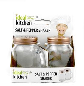 img 3 attached to 🍶 Mason Jar Salt and Pepper Shaker Set (Clear Glass) with Vintage Inspired Design