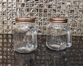 img 1 attached to 🍶 Mason Jar Salt and Pepper Shaker Set (Clear Glass) with Vintage Inspired Design