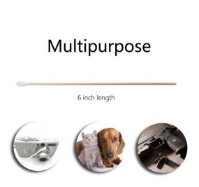 img 3 attached to 👌 700pcs of 6’’ Long Cotton Swabs for Makeup, Gun Cleaning, and Pet Care – Optimize Your Search!