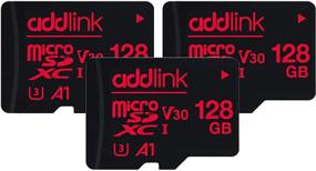 img 4 attached to 3-пакетка карт памяти 128 ГБ Micro SD, MicroSDXC для Nintendo Switch, высокоскоростная 100МБ/с, запись видео 4К, GoPro, автомобильный видеорегистратор, система видеонаблюдения, класс 10 UHS-I A1 U3 V30