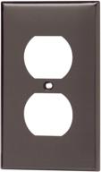🔌 leviton 80703 brown 1-gang duplex device receptacle wallplate - standard size & high-quality thermoplastic nylon logo