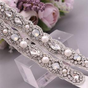 img 2 attached to ULAPAN Wedding Silver Rhinestones Diamond Women's Accessories in Belts