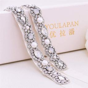img 1 attached to ULAPAN Wedding Silver Rhinestones Diamond Women's Accessories in Belts